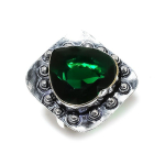 Natural Chrome Diopside Gemstone Handmade 925 Sterling Silver Ring Size 9.5 m0k02