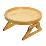 Naturaalsest bambusest diivani k&auml;etugede klambriga &uuml;mmargune kandik kaugjuhtimispuldi jookide kaussi jaoks telefoni t&auml;ispuidust magustoidu teehoidiku kandik K&uuml;ljelauad