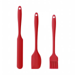 3 tk/komplekt silikoonkaabits Kuumakindel Kasulik k&uuml;psetuspintsel kreemi k&uuml;psetust&ouml;&ouml;riistade jaoks K&ouml;&ouml;gilabidad punane