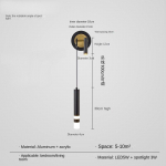 Seinavalgustiga on kaasas kohtvalgusti elutoa taustaga seinalamp Loominguline rippuv joon Moodne minimalistlik hele luksuslik valgustus Magamistoa voodivalgusti