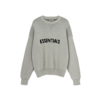 Fear of God Essentials Kootud Pulloverkampsun T&auml;hekirjaga Meeste Pealisr&otilde;ivad Roheline-Betoon FOG-FW21-108 XXL gray
