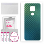 apgo Protective Skin Sticker for the back compatible with Motorola Moto G Play, Wrap Film, Foil, Vinyl - Pattern Carbon Chameleon CAKA1