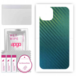 apgo Protective Skin Sticker for the back compatible with Apple iPhone 14, Wrap Film, Foil, Vinyl - Pattern Carbon Chameleon CAKA1