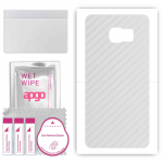 apgo Protective Skin Sticker for the back compatible with Samsung Galaxy S6 Edge Plus SM-G928F, Wrap Film, Foil, Vinyl - Pattern Transparent Carbon