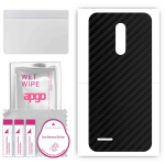 apgo Protective Skin Sticker for the back compatible with Ulefone Note 8, Wrap Film, Foil, Vinyl - Pattern Carbon Black