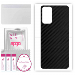apgo Protective Skin Sticker for the back compatible with Samsung Galaxy A82, Wrap Film, Foil, Vinyl - Pattern Carbon Black