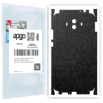 apgo Protective Skin Sticker for the back+sides compatible with Huawei Mate 10, Full Wrap Film, Foil, Vinyl - Pattern Black Honeycomb