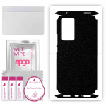 apgo Protective Skin Sticker for the back+sides compatible with Xiaomi 12 Pro, Full Wrap Film, Foil, Vinyl - Pattern Matte Black