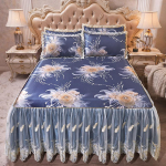 3 tk Cool Mat voodi seelik voodikate &otilde;hukonditsioneer Pehme kokkupandav masinpestav jahe lina koos padjap&uuml;&uuml;ridega 3 pcs 150x200cm