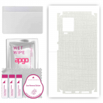apgo Protective Skin Sticker for the back+sides compatible with Vivo IQOO 7, Full Wrap Film, Foil, Vinyl - Pattern White Fabric