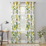 Suvised vesiv&auml;rvilised sidrunid Vintage akna kardinad elutuppa luksuslik magamistoakardin k&ouml;&ouml;girulookardinad 135W x 60H(cm) x1