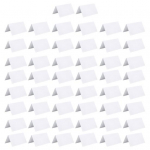 50 tk valged toorikud kohakaardid meisterdamise nimekaardid eelvooderdatud pulmalaud istekohakaardid k&uuml;laliste nimekaardid 50pcs
