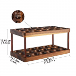 1 tk puidust kahetasandiline munariiul - taluk&ouml;&ouml;gi akaatsiapuust munarestide korraldaja - 2-tasandiline t&ouml;&ouml;pinnale paigaldatav v&auml;rskete munade hoiuriiul 36 munale