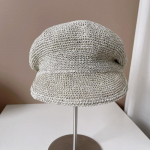 Ins Summer Japan pehme hingav k&auml;sitsi heegeldatud naturaalsest rohust vaba aja veetmise kaheksanurkne m&uuml;ts meestele ja naistele visiiridega m&uuml;ts One Size