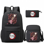 3 tk/komplekt Anime Demon Slayer Seljakott &otilde;lakotiga ja penaaliga poistele ja t&uuml;drukutele Tagasi kooli raamatukott Naiste reisikott Mochila