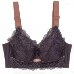 Suure suurusega naiste aluspesu reguleeritav t&auml;idisega minimeerija &uuml;li&otilde;huke rinnahoidja juhtmevaba rinnahoidja Seksikas pitspesu, kokkupandud Push Up bralette 100DE lilla