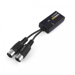 5-kontaktiline MIDI-adapter MIDI-st juhtmevabaks BT 5.0 adapteriks MIDI IN MIDI OUT H&auml;iretevastane MIDI-seade must