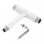 T-kujuline rula mutriv&otilde;ti reguleerimist&ouml;&ouml;riist T-t&uuml;&uuml;pi kuuskantv&otilde;ti multifunktsionaalne elektrit&otilde;ukeratta MTB jalgratta osade jaoks p&otilde;rkmehhanismiga padrunv&otilde;tmed valge