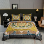 Kodutekstiilist damaskist žakaarmassist suur digitr&uuml;kk (neljaosaline komplekt) kaheinimese voodilina tekikate pulmapesu 150quilt cover200x230