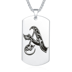 Suurt&auml;hed AZ esialgne tempel Kohandatud ID nimi Meeskonna nimi v&otilde;lu Kaelakeed Meestele Naistele Ehted Kingitused paaris&otilde;brale Perekonna t&ouml;&ouml;kaaslastele ja lastele A h&otilde;be