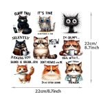 Armsad kasside komplekti plaastrid r&otilde;ivastele 9 tk kassikleebised A-tasemel pestavad isetehtud kapuutsid Topid vin&uuml;&uuml;list termopressiga kohandatud plaaster