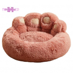 K&auml;pakujuline lemmikloomapesa, soe ja mugav voodi, libisemisvastane kohev pl&uuml;&uuml;s kassidele ja koertele 50cm roosa