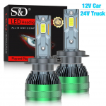 2tk H7 H11 LED esitule pirnid 110W 40000LM suure v&otilde;imsusega Canbus H1 H3 H8 9005 HB3 9006 HB4 CSP Led kaugtulelatern 6000K 12V autovalgusti 24V veoauto H11 H8