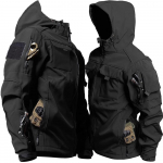 Tuulejooke t&ouml;&ouml;riided Soft Shell mitme taskuga joped Meeste v&auml;listingimustes veekindel kapuuts Motorcy topsid Talvised Plus Size XXXL must