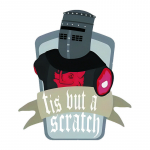 JT138#13x15cm Tis But A Scratch P&otilde;rkeraua kleebis Vin&uuml;&uuml;lkleebis Multikas Ebakorrap&auml;rane isekleepuv kleebis 13x15cm