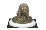 Rottweiler, Rott, Rottie I - dog figurine, figure on a white base, trophy for Art-Dog dog show exhibition