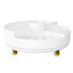 &Uuml;mmargune 360-kraadine plaadim&auml;ngija, suure mahutavusega multifunktsionaalne t&ouml;&ouml;laua meigipintsel huulepulga vedelike hoidiku mahuti valge