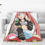 Milim Nava K&otilde;ik suurused Pehme kattega tekk Kodu kaunistus Voodipesu Milim Nava Rimuru Tempest Anime Lima Tensei Shitara Slime Datta Ken 75x100CM 30x40nch