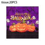 20tk/pakend 33*33cm 2-kihiline &uuml;hekordne peosalvr&auml;tik Halloweeni mustriga