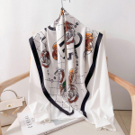 90CM Neli Aastaaega Ruudukujuline Suur Ruudukujuline Sall Luksuslik Dekoratiivne S&auml;rk Professionaalne Peapael Juuksepael P&auml;ikesekaitse Peapael 90*90cm