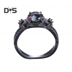 Naiste s&otilde;rmus &Otilde;&otilde;nes lilla kuupmeetrist tsirkooniumoksiidist Dekoratsioon T&auml;ht Halloween Punk Stiilis Poleeritud sulamist S&otilde;rm Ehted Daami peoklubi s&otilde;rmus US 7 mitmev&auml;rviline