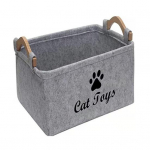 S&auml;ilituskast, suure mahutavusega lemmikloomade m&auml;nguasjade hoiukonteiner puidust k&auml;epidemetega Vildist hoiukorv Lemmikloomatarbed B