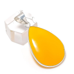 Natural Yellow Onyx Gemstone 925 Sterling Silver Jewelry Pendant 1.77 n2s44