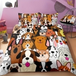 Pehme ja mugav koeratr&uuml;kiga tekikott magamistuppa ja k&uuml;lalistetuppa &ndash; sisaldab 1 tekikott ja 2 padjap&uuml;&uuml;ri 135X200cm 2PCS