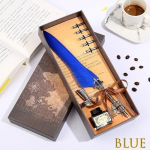 Kalligraafia Antiikne sulgedega sulepea kirjutuspliiats sulgedega sulepea kirjutustindi komplekt Kirjatarvete kinkekarp roheline