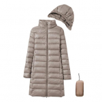 Talvine sulemantel hoiukotiga Paksendatud polsterdatud pl&uuml;&uuml;sist kapuuts keskmise pikkusega tuulekindel pikad varrukad Tuulekindel soe igap&auml;evane &uuml;ler&otilde;ivas puuvillane jope 2XL sinine