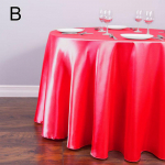1tk s&uuml;nnip&auml;eva &uuml;marlaua seelik 145cm satiinist laudlina &uuml;hev&auml;rviline lauakate Pulmapidu punane