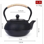 300/1200 ml Must Jaapani malmist teekann, rauast veekeetja Tetsubini teekann kaasas kurn, lilleline teekomplekt, kaunistus 300ML