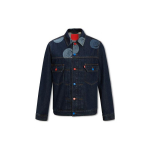 Levis Geomeetrilise Prindiga &Uuml;he Rinnaga Pikkade Varrukatega Vabaaja Jakk Meeste jakid Sinine A5426-0002 S
