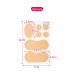 Naiste kandade h&otilde;&otilde;rdumisvastased villid &ndash; l&auml;bipaistvad n&auml;htamatud kingakleebised Heel style 4 stickers/sheet