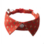 Adjustable Bowtie Collars for Cats in Holiday Themes green Santa Claus