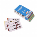 Klaveri akordikaart Klaveriakordide tabel S&otilde;rmetabel 120 tk v&auml;rvikoodiga kaardid klaverialgajatele Muusika sinine