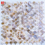 1 tk Sinine Kalasoomuse Mustriga V&auml;rvitud Kestmosaiik Kleebis 30x30cm Vannitoa Veranda Elutoa Taustaseina Dekoratsioon Seinakleebised 1 Pcs