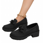 2024. aasta br&auml;ndi kingad Naiste p&auml;tid Naiste k&otilde;rged kontsad, suures suuruses kontoripumbad, naiste kett, &uuml;mmargune varbaosa, kandiline kontsaga kingad, naiste 35 must