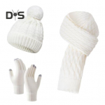 3 tk/komplekt Unisex talvem&uuml;ts Sall-kinnaste komplekt Paks kootud k&otilde;rvakaitse m&uuml;ts Kindad venivad pl&uuml;&uuml;sist voodriga tuulekindel talvekuppel nokam&uuml;tsi kaelam&auml;hise komplekt must