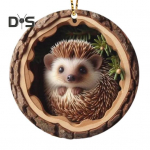 Loomade j&otilde;ulukaunistus Maal&auml;hedane 2D akr&uuml;&uuml;list rippuv kaunistus &Uuml;mmargune metsaloomade kaunistus p&uuml;hadepuukaunistuseks Loomas&otilde;prade m&auml;lestuskingitus Hedgedog